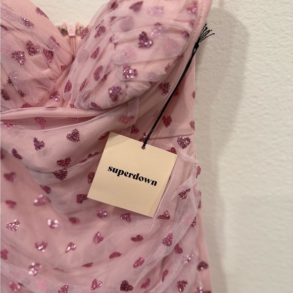 NWT Superdown Pink Strapless Bodycon Dress - Picture 2 of 6